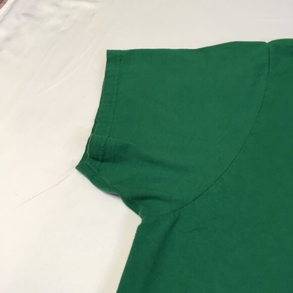 Mens 2XL Vintage Early 2000s Green Nike Tee With Embroidered Swoosh - Picture 6 of 10